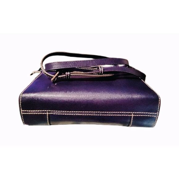 NWT~DOONEY & BOURKE Saffiano Leather Large Marine Blue Lexington Crossbody Bag - Picture 3 of 5